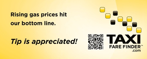 Taxi Fare Finder gas price and tip sticker 200 pixels